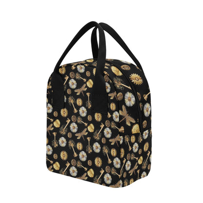 Steampunk Key Dragonfly Print Design LKS303 Insulated Lunch Bag