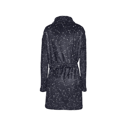 Constellation Pattern Print Design 03 Women's Fleece Robe