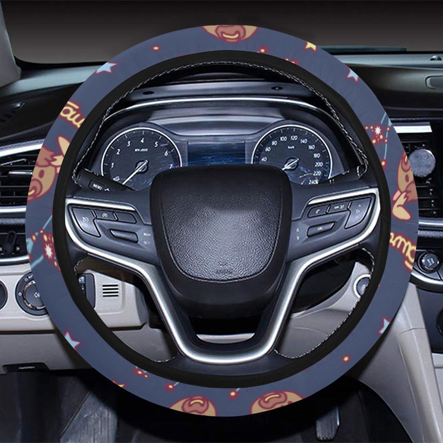 Taurus Print Design LKS304 Steering Wheel Cover with Elastic Edge