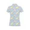 Cockatiel Pattern Print Design 03 Women's Polo Shirt