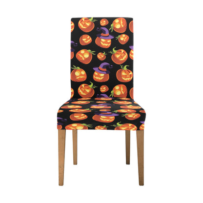 Witch Pumpkin Halloween Print LKS302 Dining Chair Slipcover