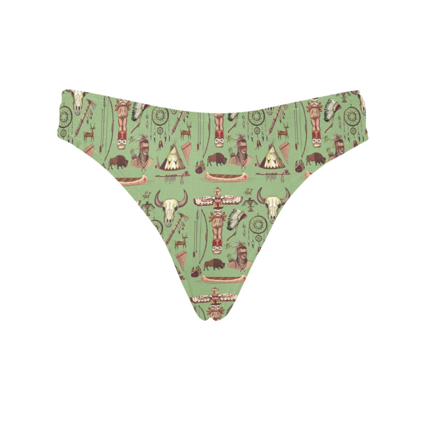 Native Indian Themed Design Print Women's Thongs