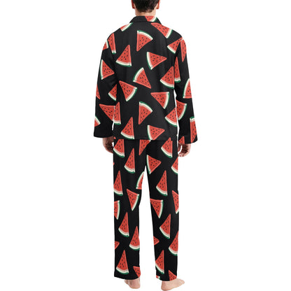 Watermelon Pattern Print Design WM01 Men's Long Pajama Set