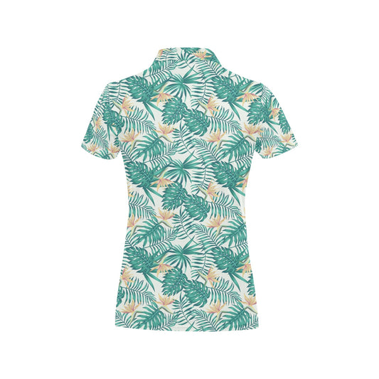 Bird Of Paradise Pattern Print Design 05 Women's Polo Shirt