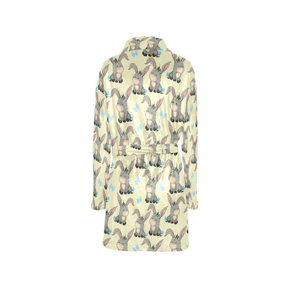 Donkey Baby Pattern Print Design 02 Women's Fleece Robe