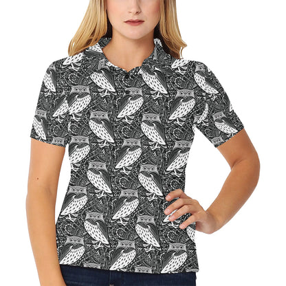 Tribal Pattern Print Design LKS308 Women's Polo Shirt