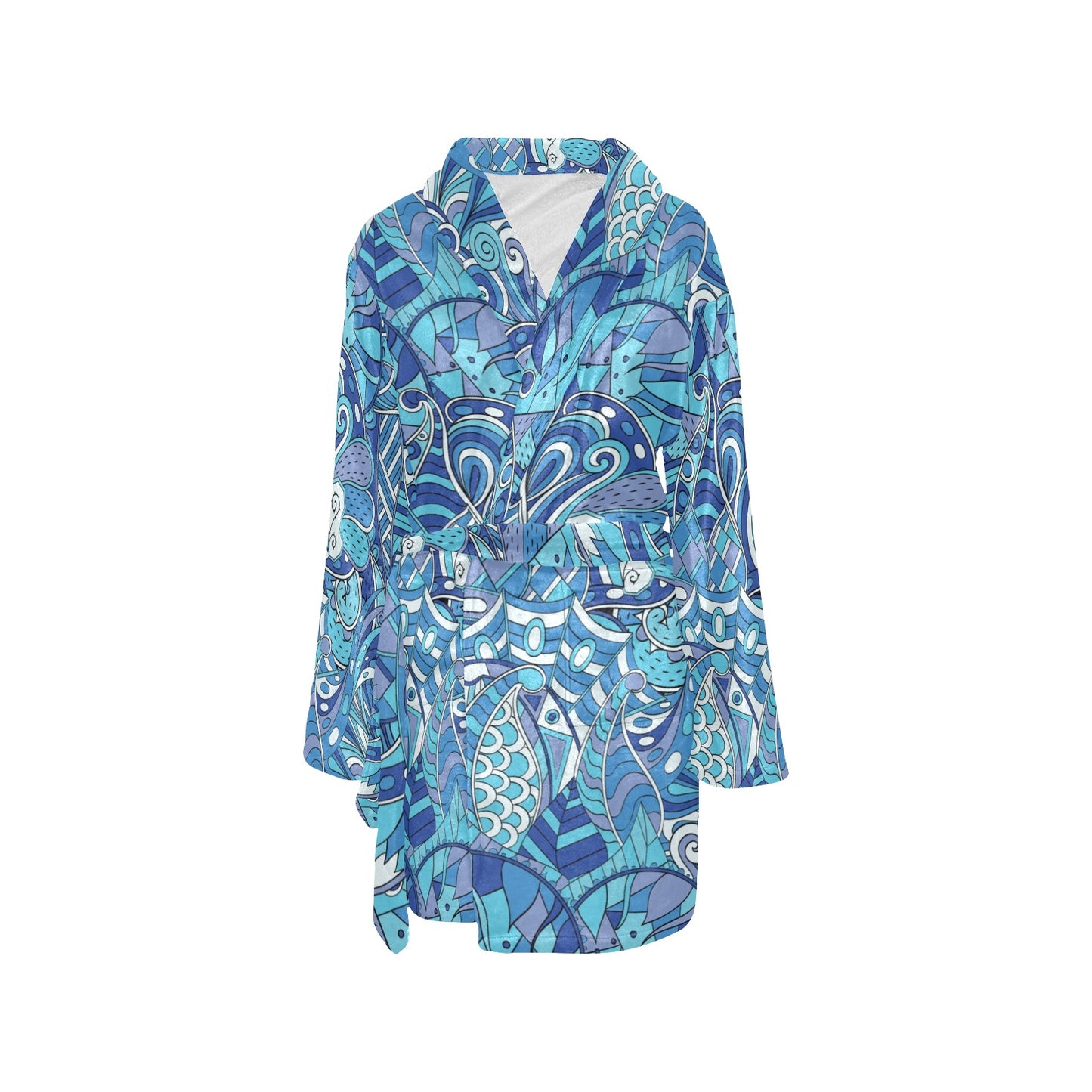 Funky Retro Pattern Print Design A02 Women's Fleece Robe