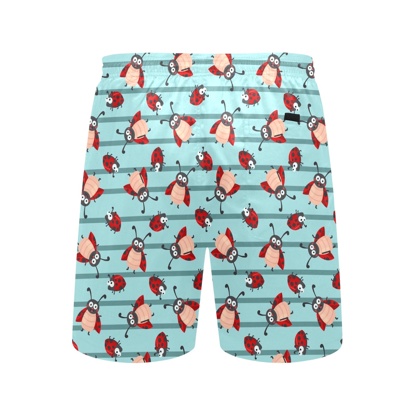 Ladybug Happy Print Pattern Men's Swim Trunks Beach Shorts