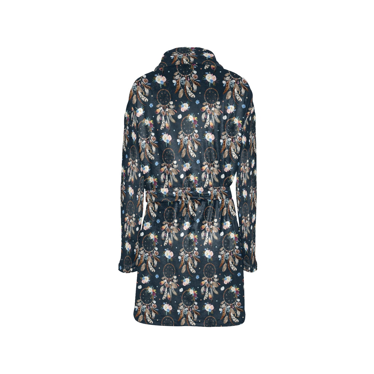 Dream Catcher Boho Floral Style Women's Fleece Robe