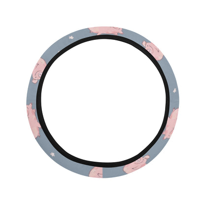 Pig Print Design LKS405 Steering Wheel Cover with Elastic Edge