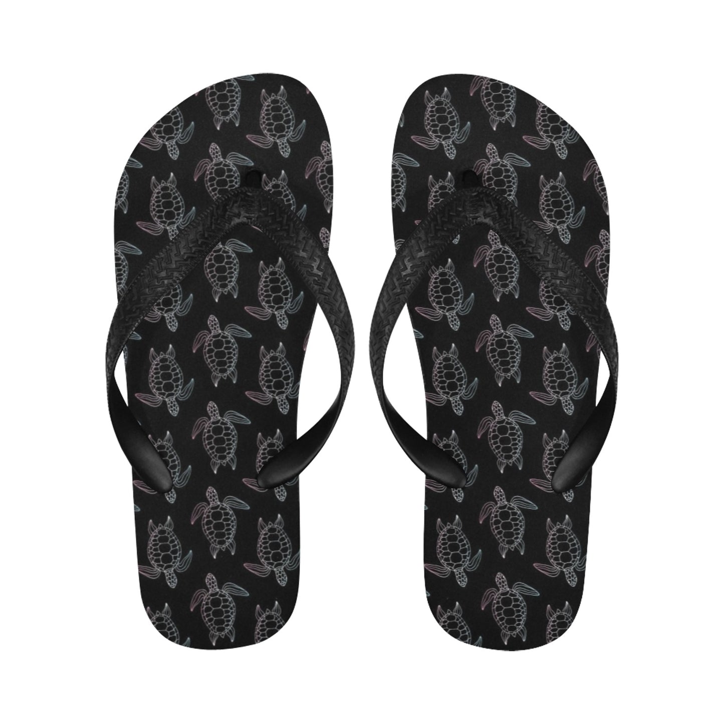 Sea Turtle Print Design LKS3012 Flip Flops