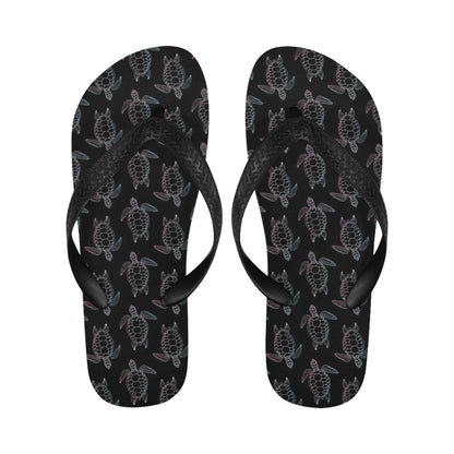 Sea Turtle Print Design LKS3012 Flip Flops