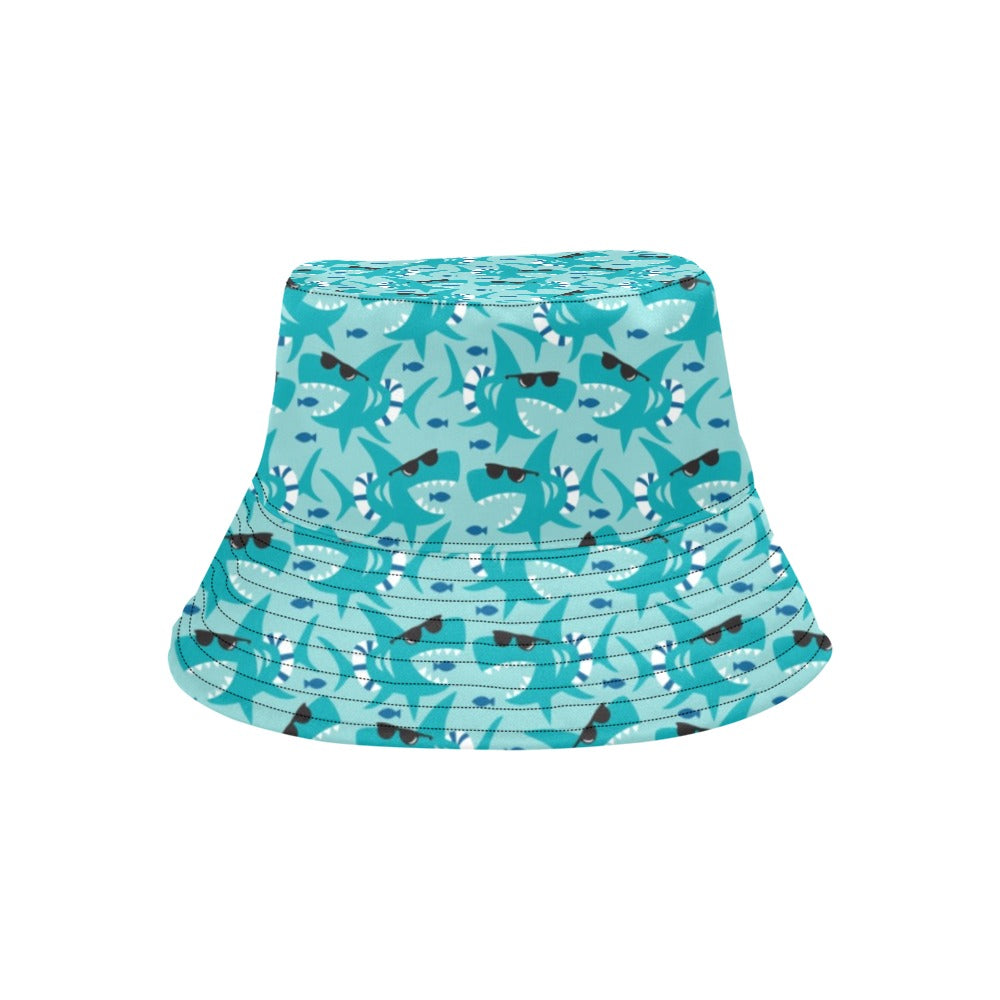 Shark Cute Print Design LKS302 Unisex Bucket Hat