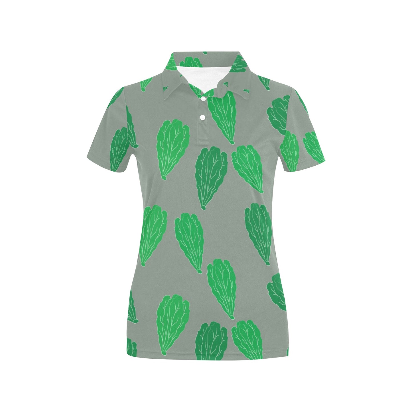 Lettuce Pattern Print Design 02 Women's Polo Shirt