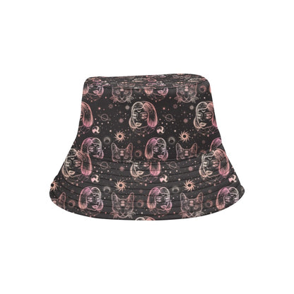 Third Eye Girl Cat Print Design LKS305 Unisex Bucket Hat