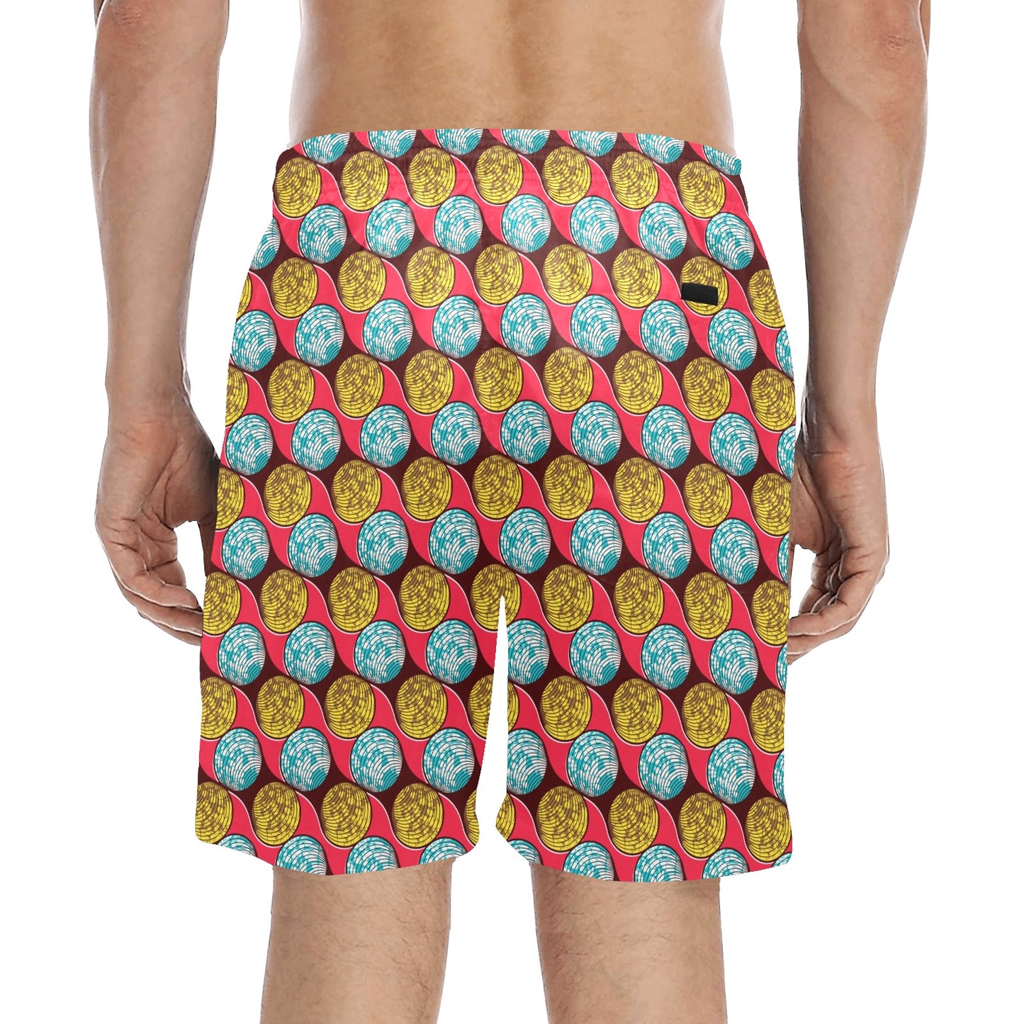 African Fashion Print Pattern Men's Swim Trunks Beach Shorts