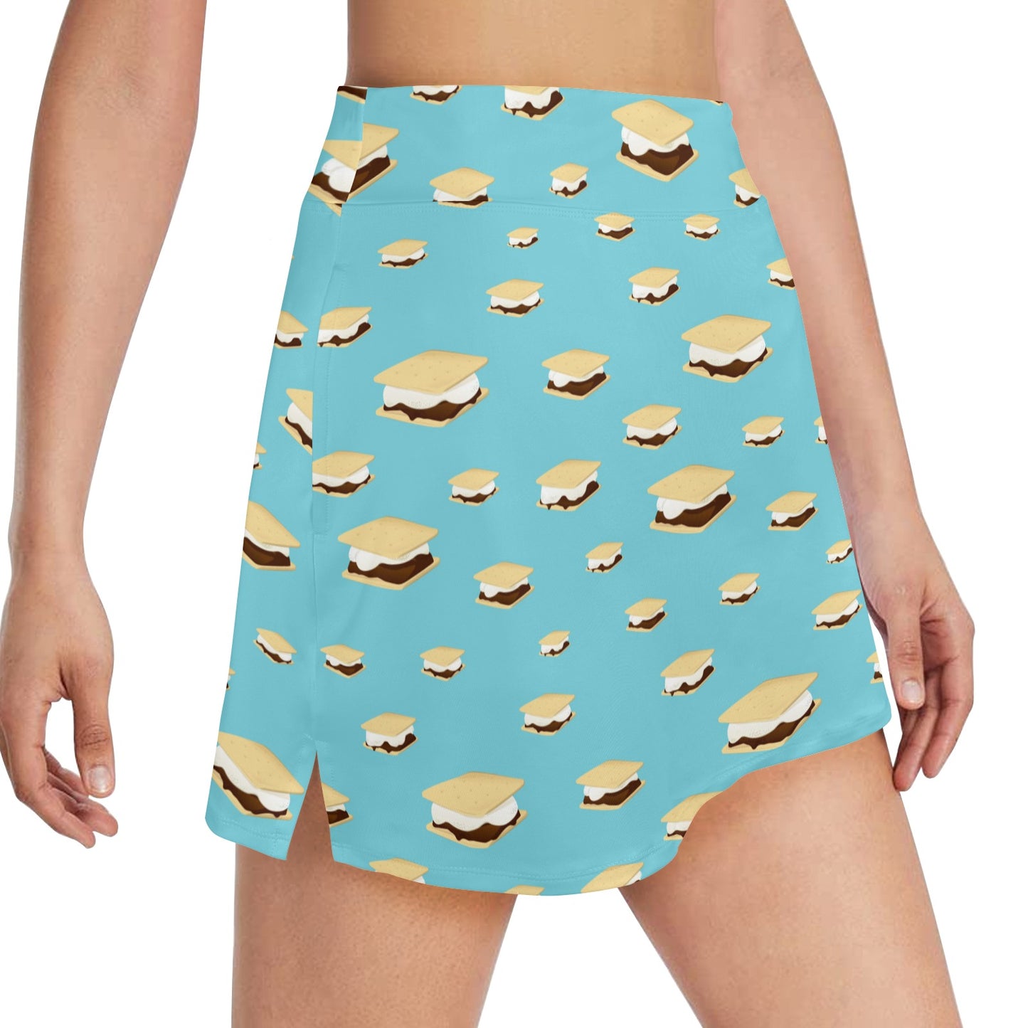 S_Mores Print Design LKS302 17" Golf & Pickleball Skort with Pockets