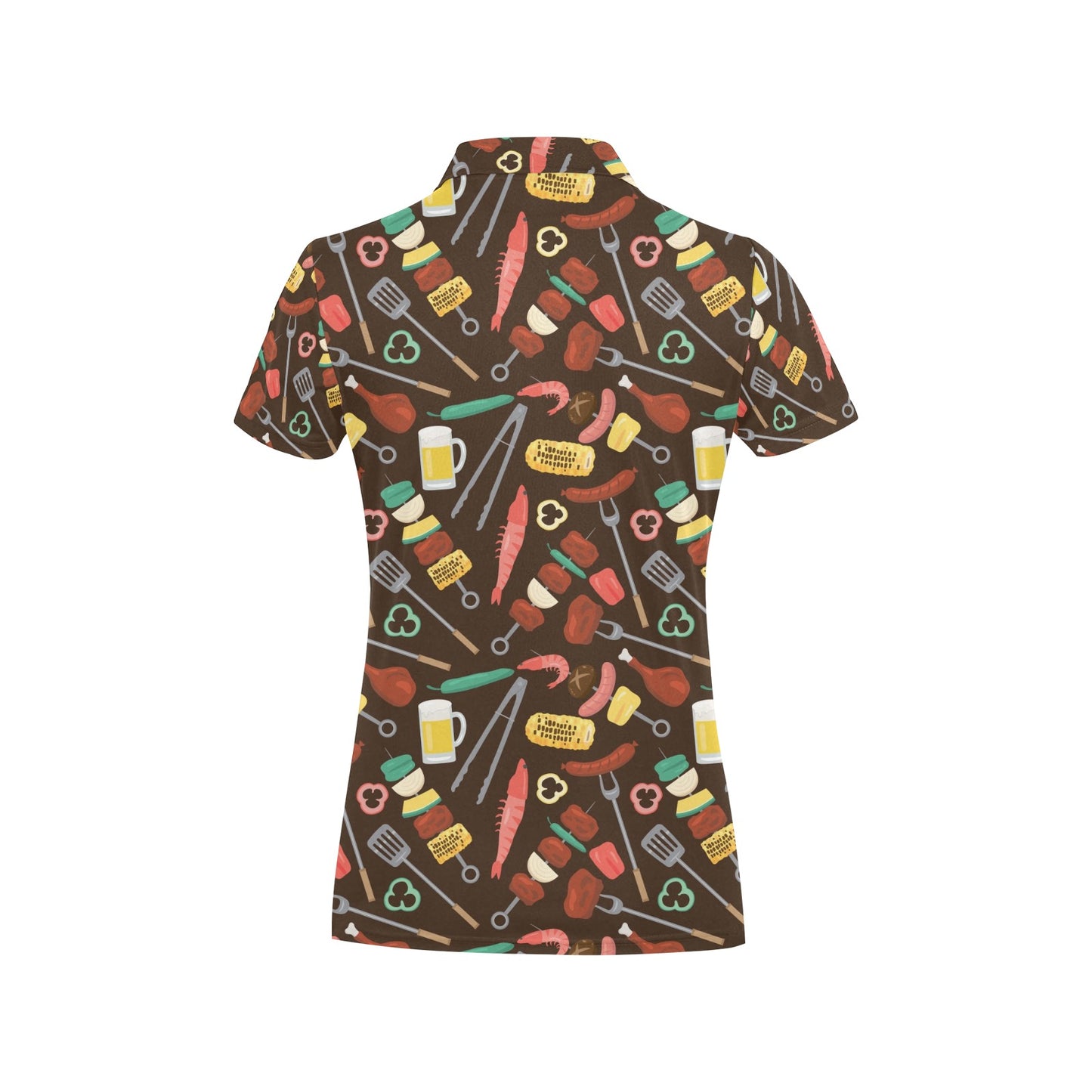 Barbecue Pattern Print Design 05 Women's Polo Shirt
