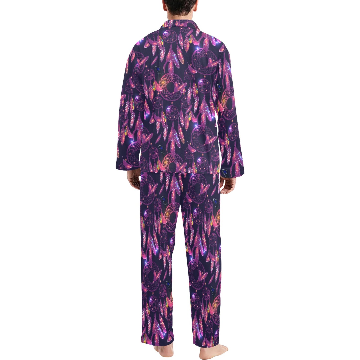 Dream catcher neon Men's Long Pajama Set
