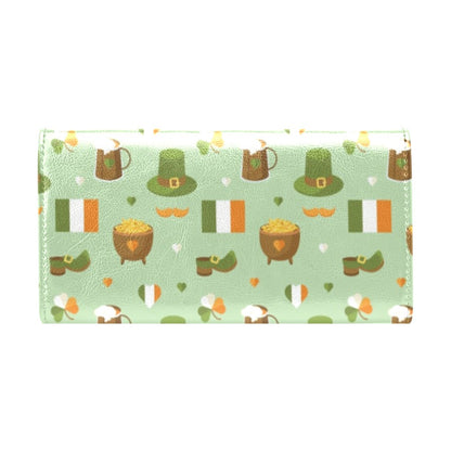 St Patricks Day Print Design LKS302 Women's Trifold Wallet