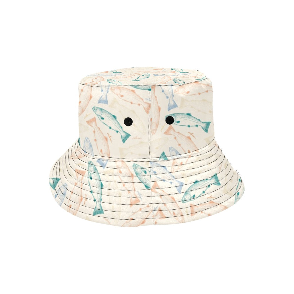 Salmon Fish Print Design LKS305 Unisex Bucket Hat