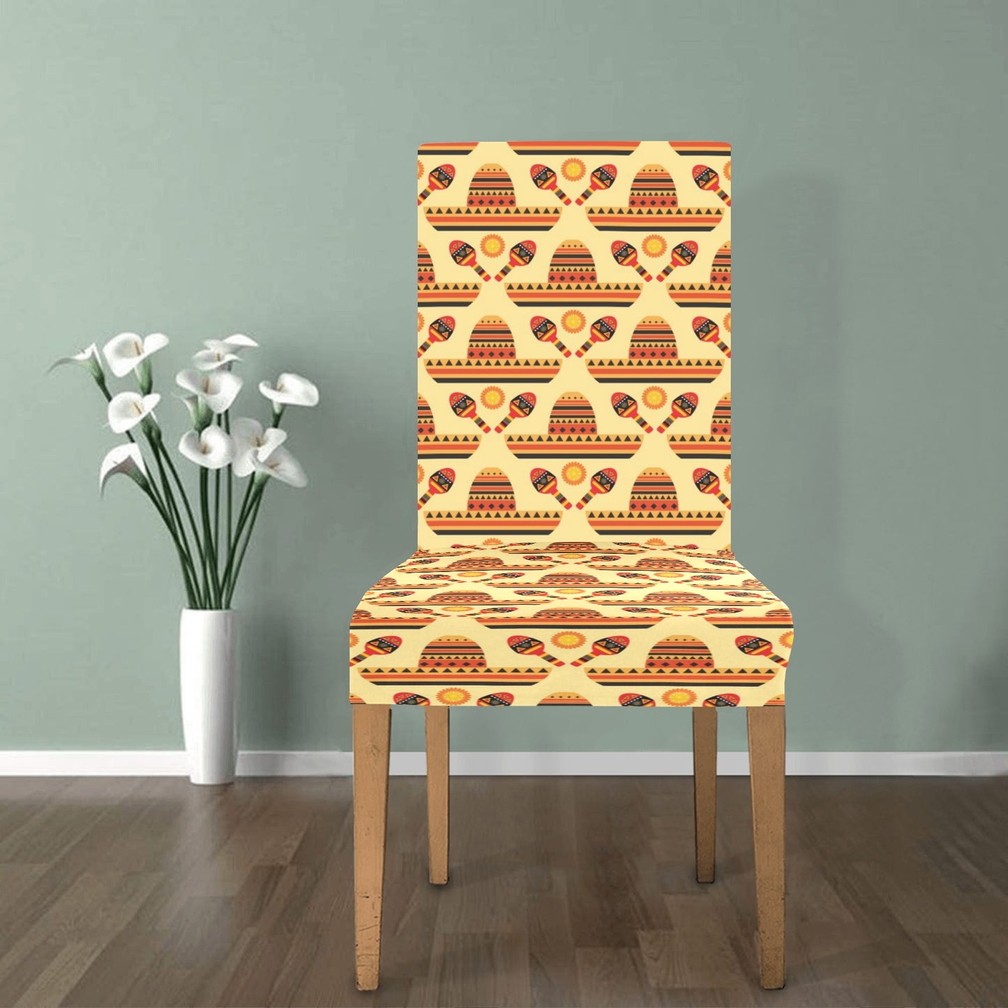 Maracas Print Design LKS403 Dining Chair Slipcover