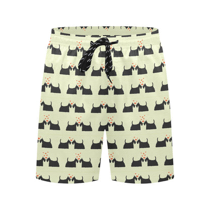 Scottish Terriers Print Design LKS304 Men's Swim Trunks Beach Shorts