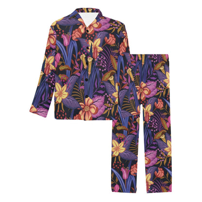 Lily Pattern Print Design LY016 Men's Long Pajama Set