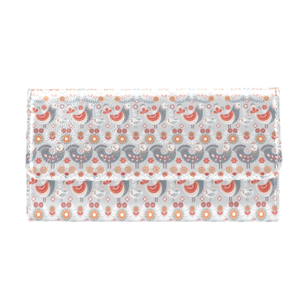 Swedish Nordic Design Print Women's Trifold Wallet