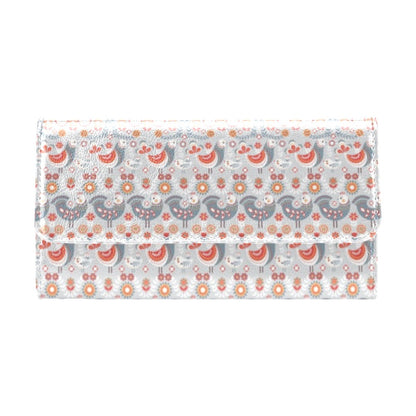 Swedish Nordic Design Print Women's Trifold Wallet