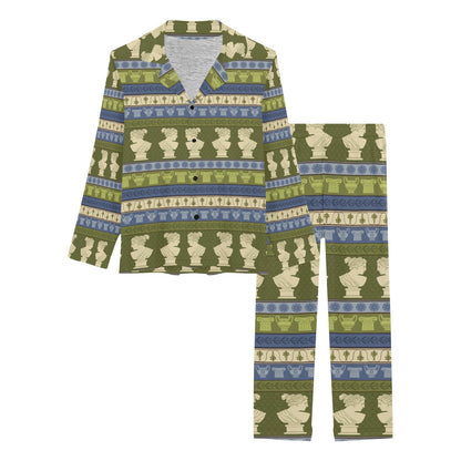 Ancient Greek Statue Print Design LKS301 Women's Long Pajama Set