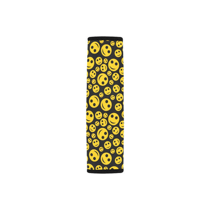 Smiley Face Emoji Print Design LKS304 Car Seat Belt Cover