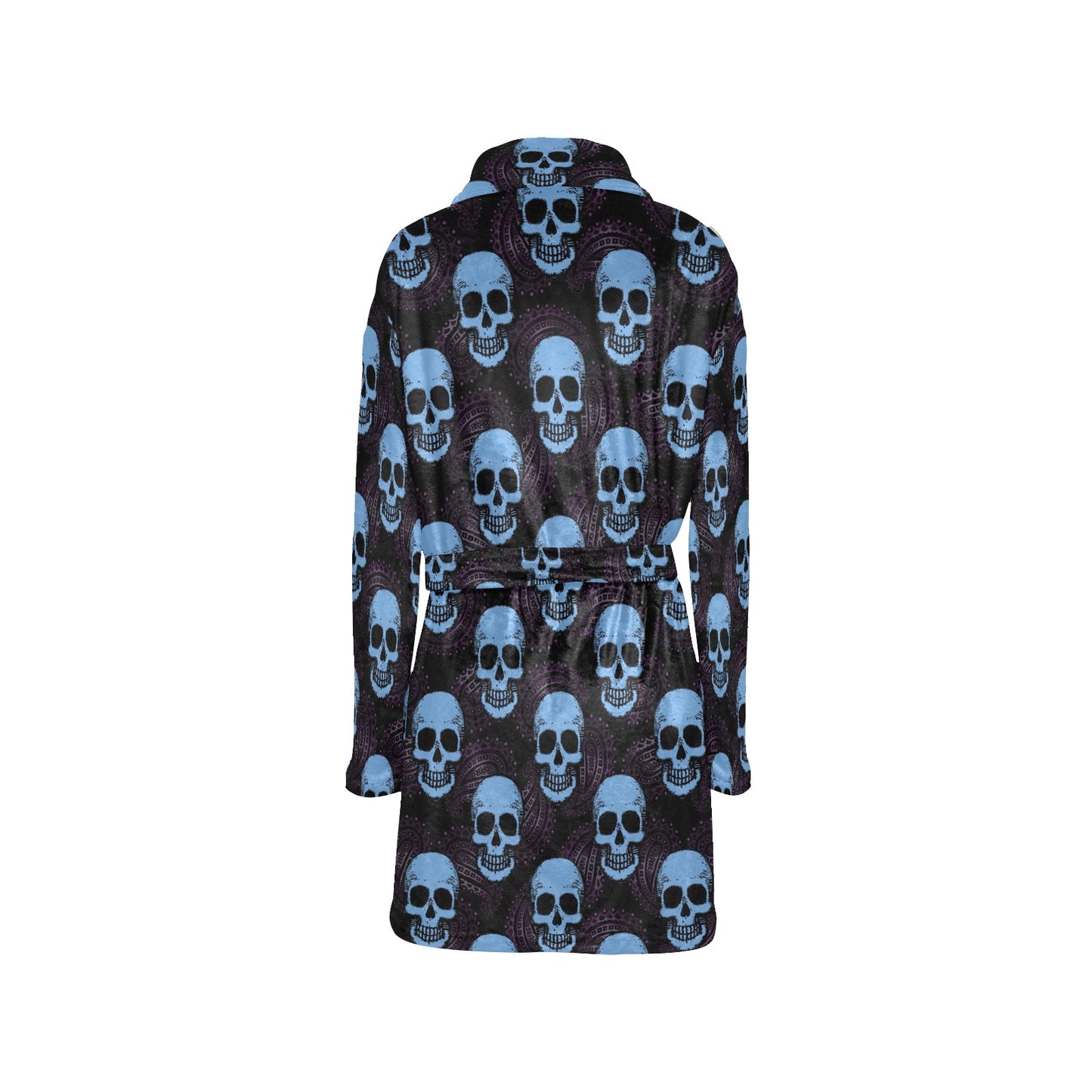 Skull Print Design LKS3012 Women's Fleece Robe