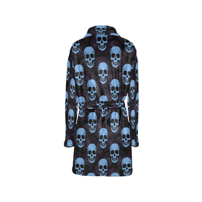 Skull Print Design LKS3012 Women's Fleece Robe