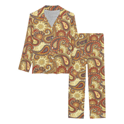 Boho Pattern Print Design 08 Women's Long Pajama Set