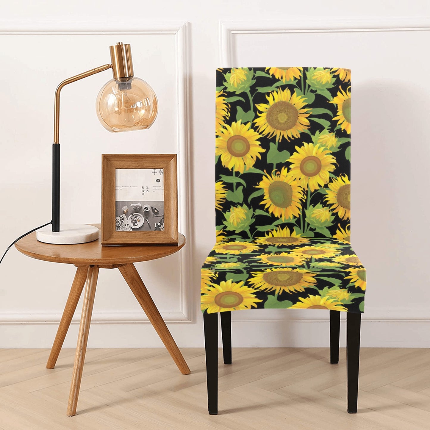 Sunflower Print Design LKS302 Dining Chair Slipcover