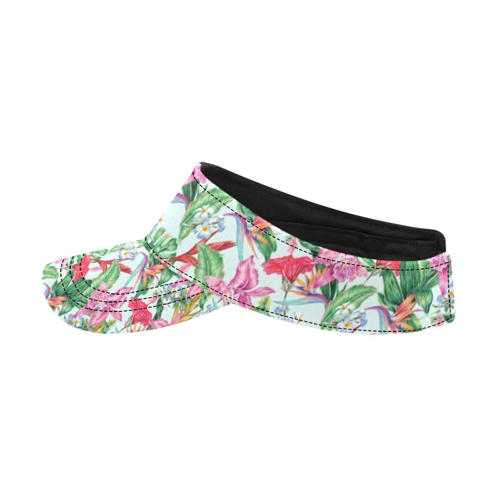 Tropical Flower Print Design LKS304 Unisex Sun Visor