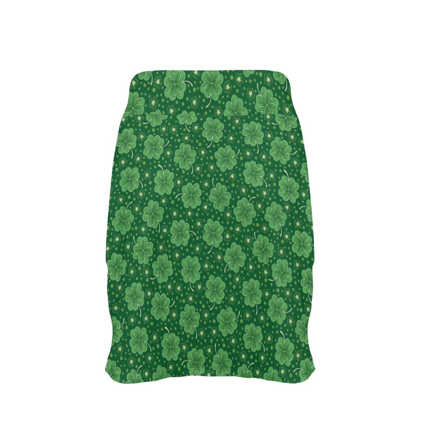 Shamrock Design Print Women's Golf Skirt with Pocket