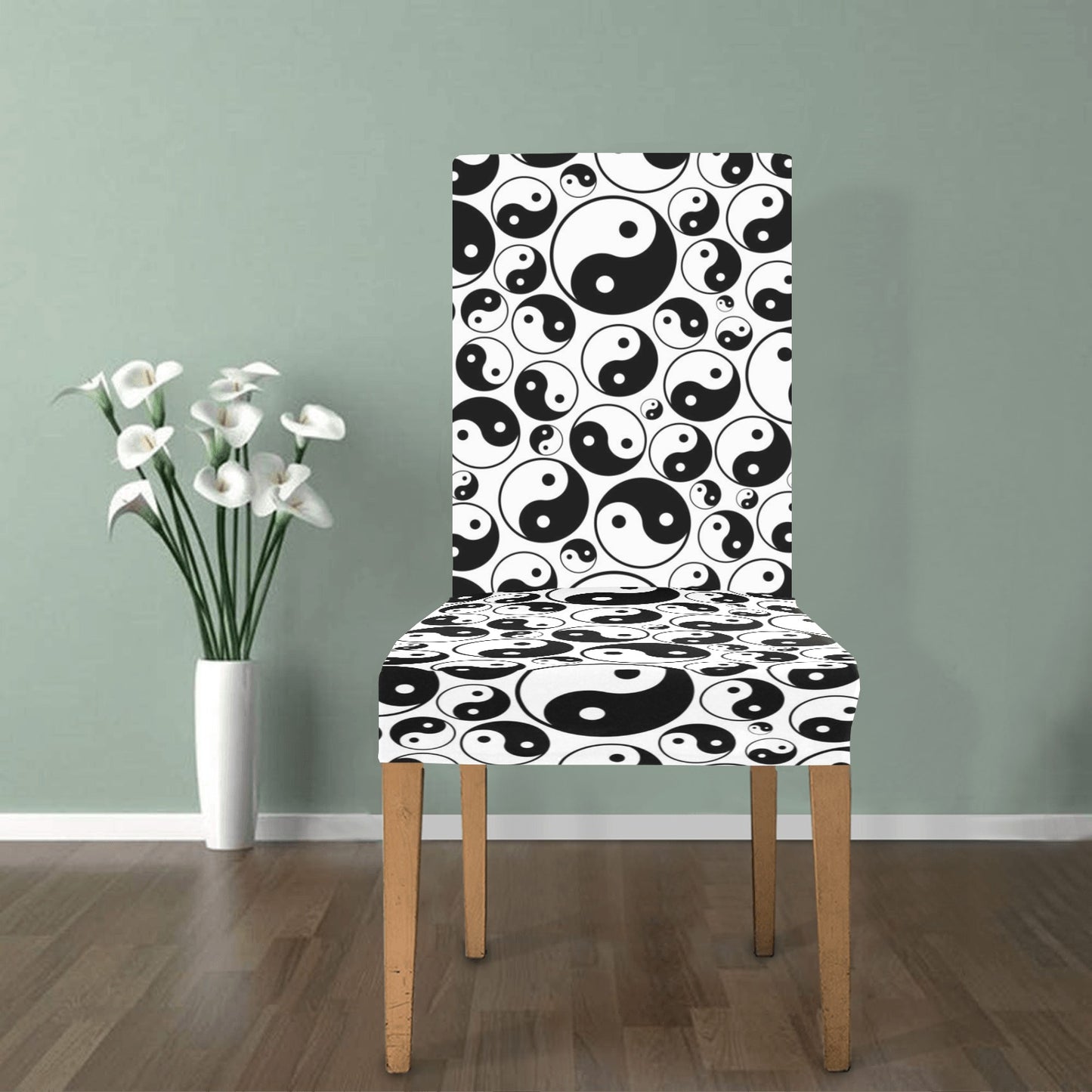 Yin Yang Print Design LKS302 Dining Chair Slipcover