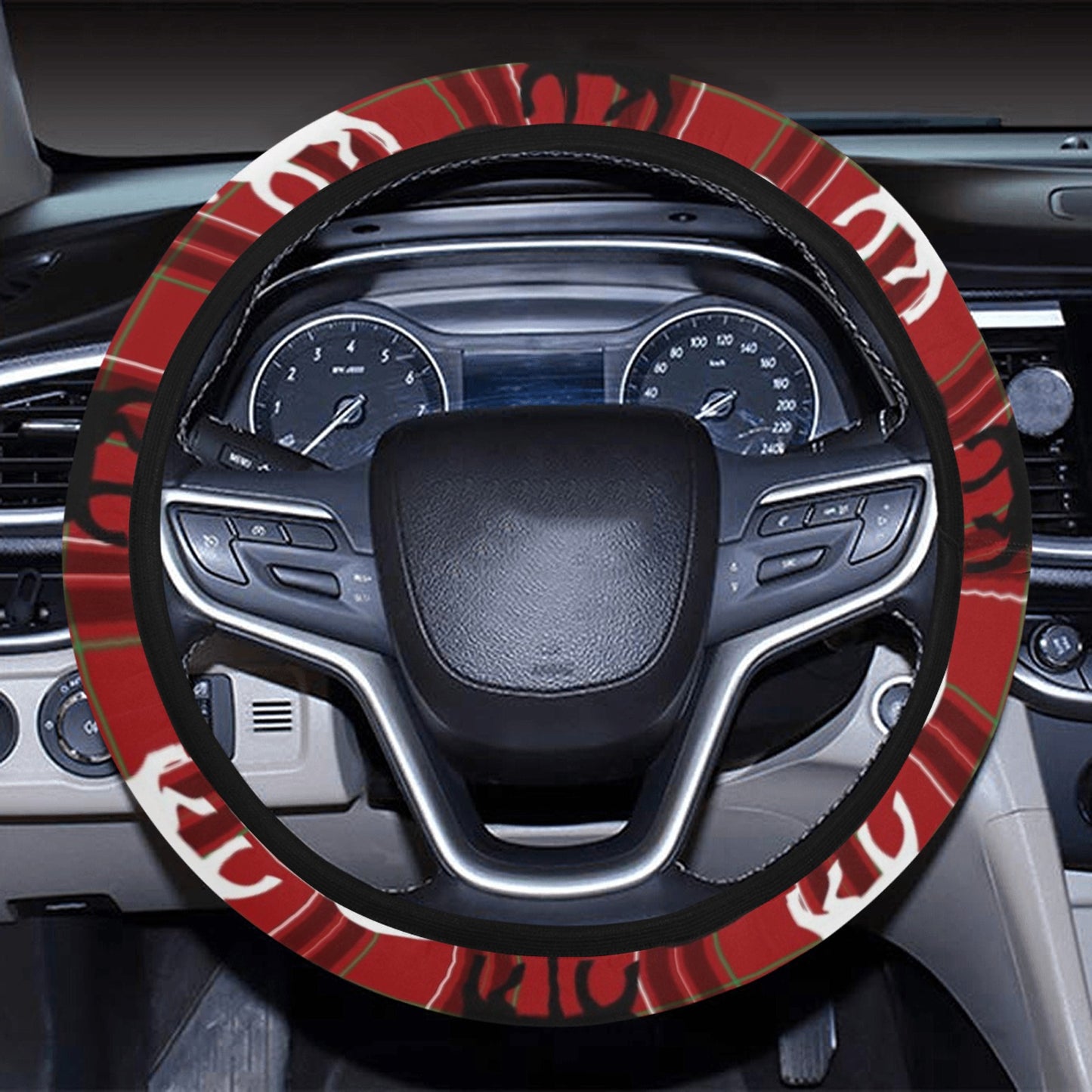 Moose Print Design LKS401 Steering Wheel Cover with Elastic Edge
