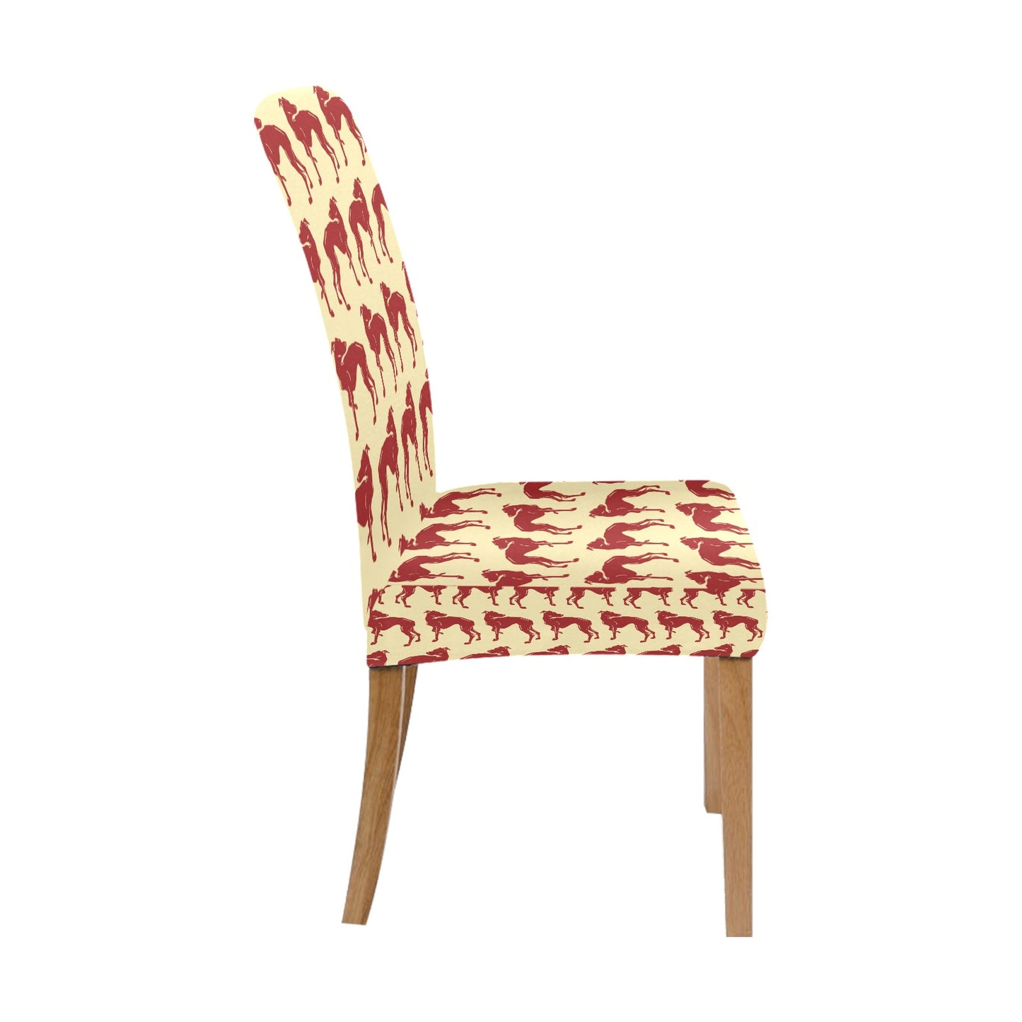 Whippets Print Design LKS301 Dining Chair Slipcover