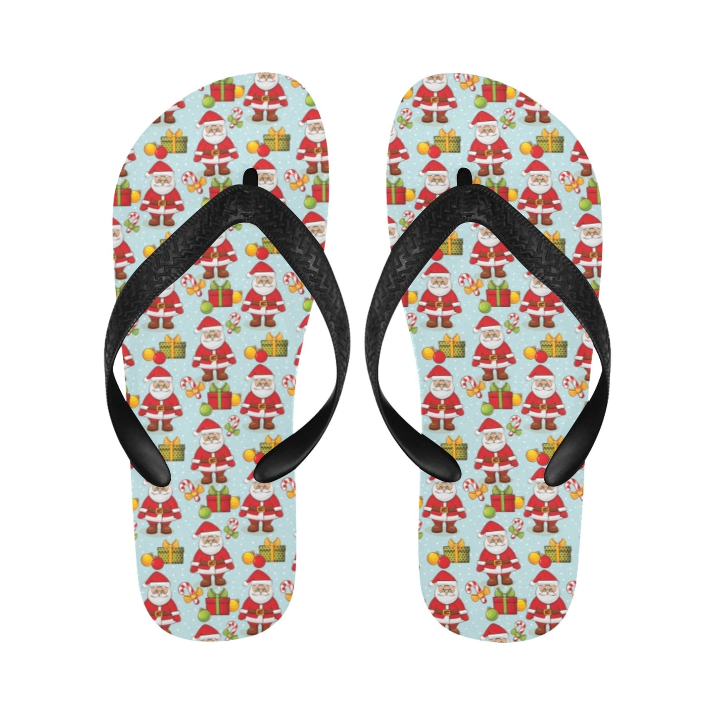 Santa Christmas Themed Print Design LKS303 Flip Flops
