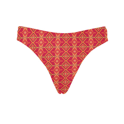 Southwest Aztec Design Themed Print Women's Thongs