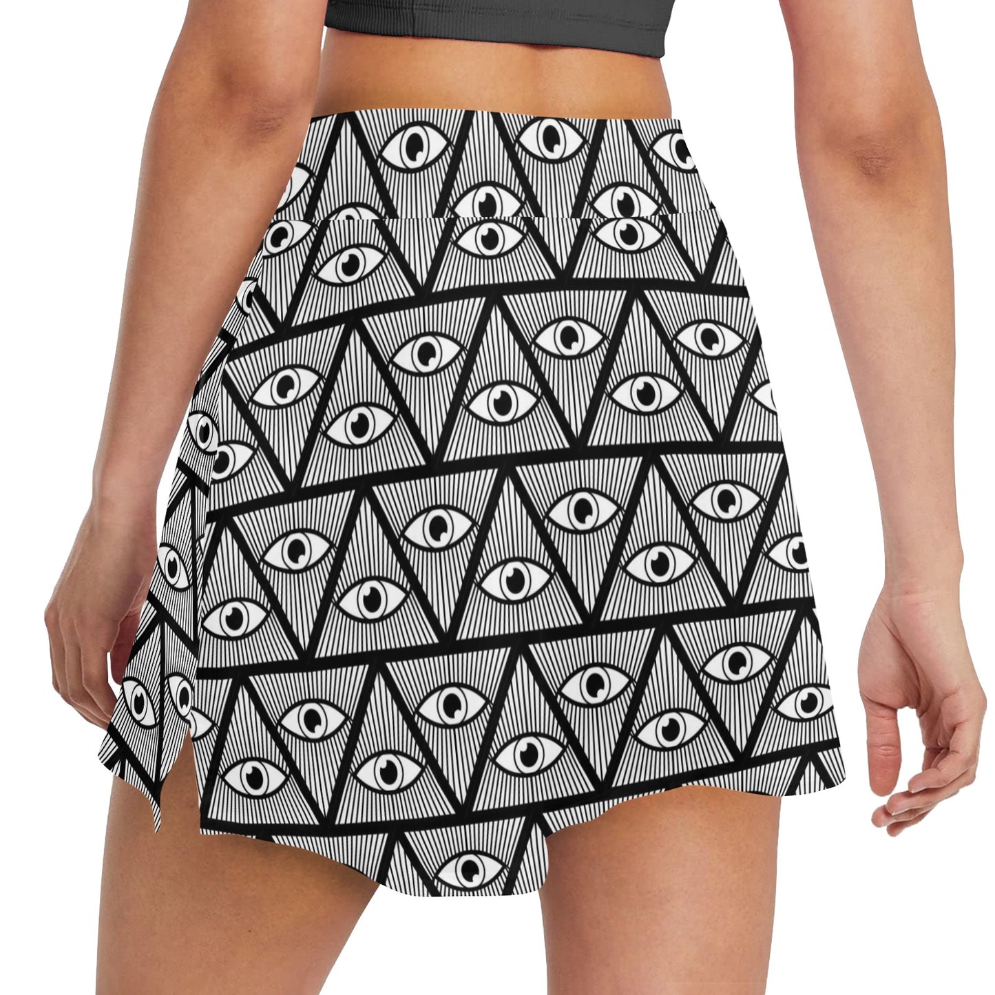 Third Eye Pattern Print Design LKS304 17" Golf & Pickleball Skort with Pockets