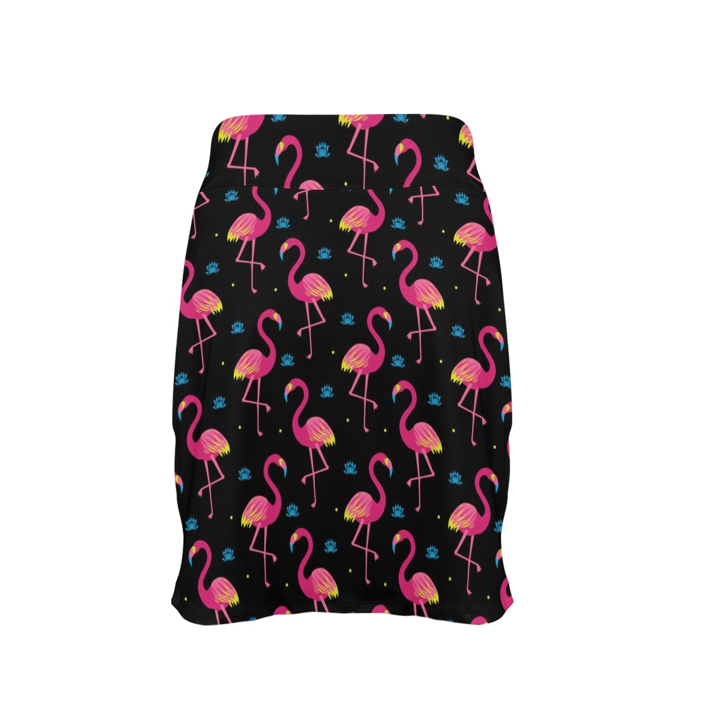 Flamingo Pink Neon Print Pattern 17" Golf & Pickleball Skort with Pockets