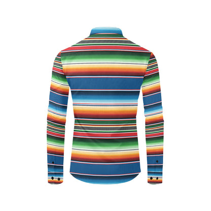Serape Print Design LKS303 Men's Long Sleeve Dress Shirt