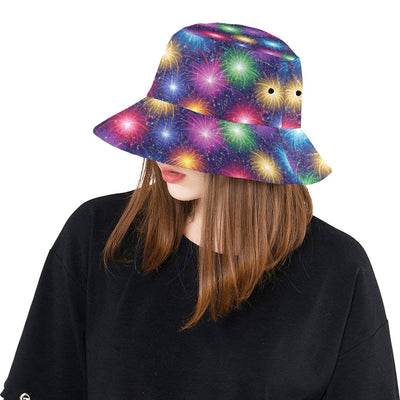 Firework Colorful Print Design LKS301 Unisex Bucket Hat