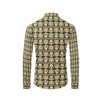 Ancient Greek Print Design LKS3014 Men's Long Sleeve Dress Shirt
