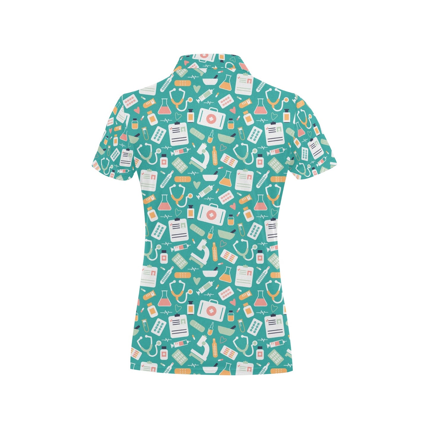 Medical Pattern Print Design 03 Women's Polo Shirt