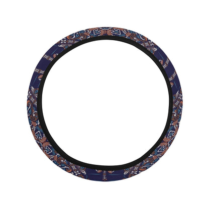 Bandana Print Design LKS3012 Steering Wheel Cover with Elastic Edge